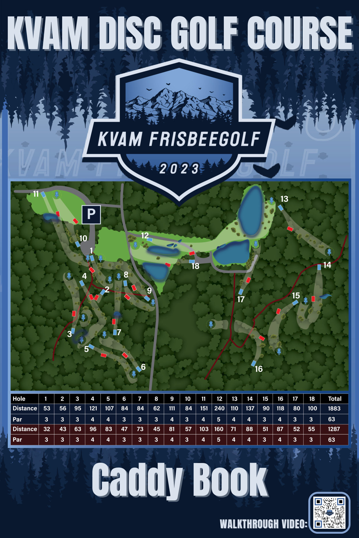Kvam Disc Golf Course Caddy Book – page 1